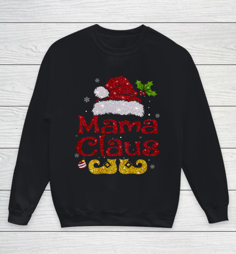 Funny Santa Mama Claus Christmas Matching Family Group Youth Sweatshirt
