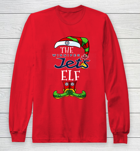 Winnipeg Jets Christmas ELF Funny NHL Long Sleeve T-Shirt 7