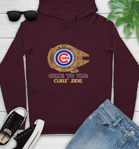 MLB Come To The Chicago Cubs Side Star Wars Baseball Sports Youth Hoodie 7