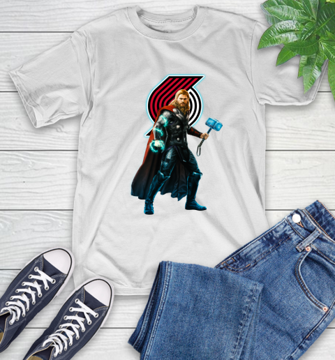 NBA Thor Avengers Endgame Basketball Portland Trail Blazers T-Shirt