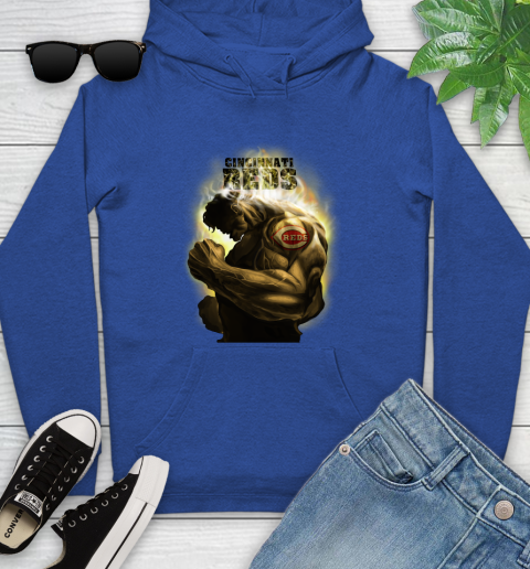Cincinnati Reds MLB Baseball Hulk Marvel Avengers Sports Youth Hoodie 11