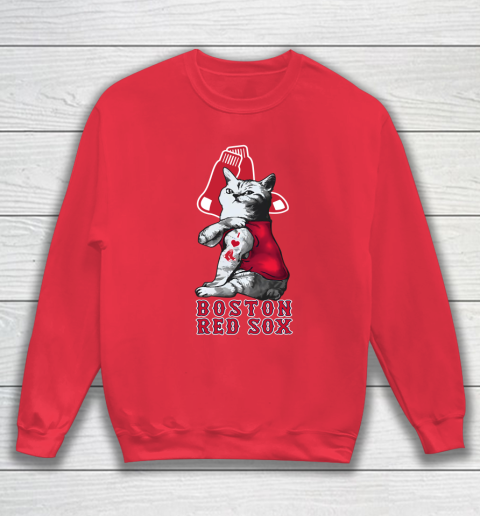 MLB Baseball My Cat Loves Boston Red Sox Sweatshirt 7