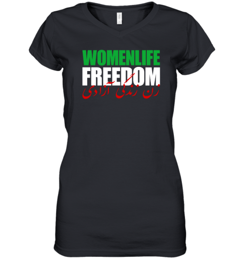 Women Life Freedom Iran Women's V-Neck T-Shirt