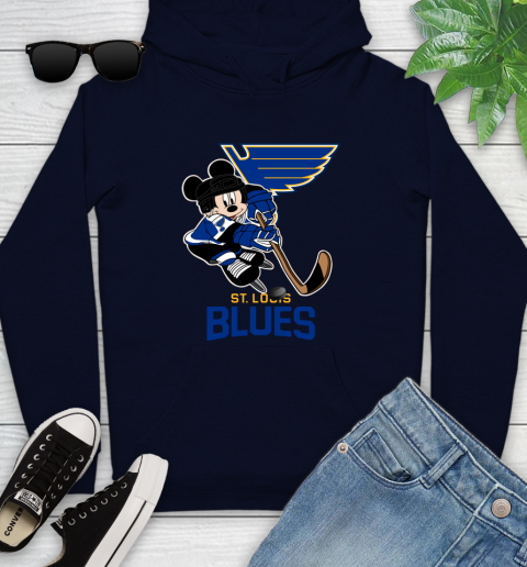 NHL St.Louis Blues Mickey Mouse Disney Hockey T Shirt Youth Hoodie 4