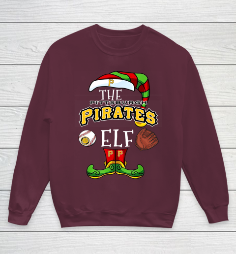 Pittsburgh Pirates Christmas ELF Funny MLB Youth Sweatshirt 4