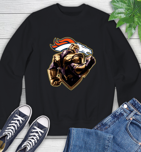 NFL Thanos Avengers Endgame Football Sports Denver Broncos Sweatshirt 2