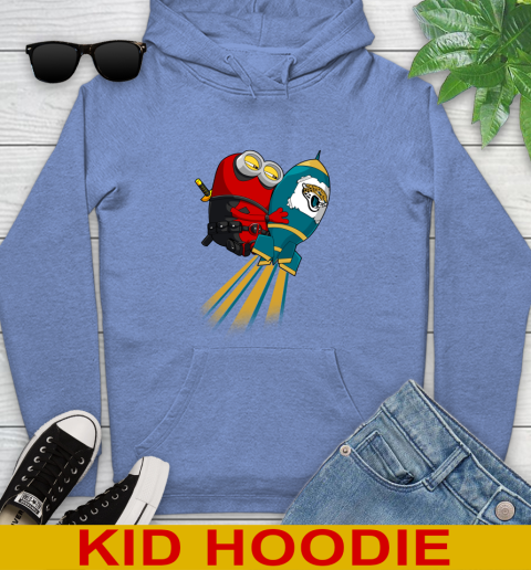 NFL Football Jacksonville Jaguars Deadpool Minion Marvel Shirt Youth Hoodie 12