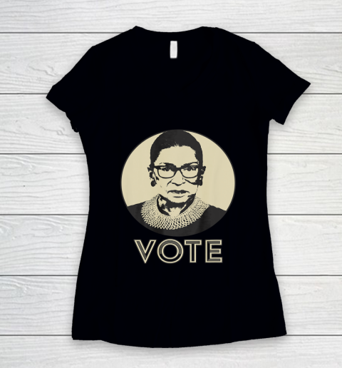 Ruth Bader Ginsburg RBG VOTE Women's V-Neck T-Shirt