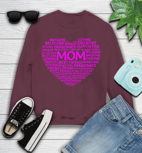 Mother S Day Funny Gift Ideas Apparel Best Mom Jumbled Heart T Shirt For Girls T Shirt Youth Sweatshirt Itees Global