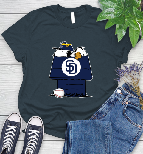 MLB San Diego Padres Snoopy Woodstock The Peanuts Movie Baseball T Shirt Women's T-Shirt 8