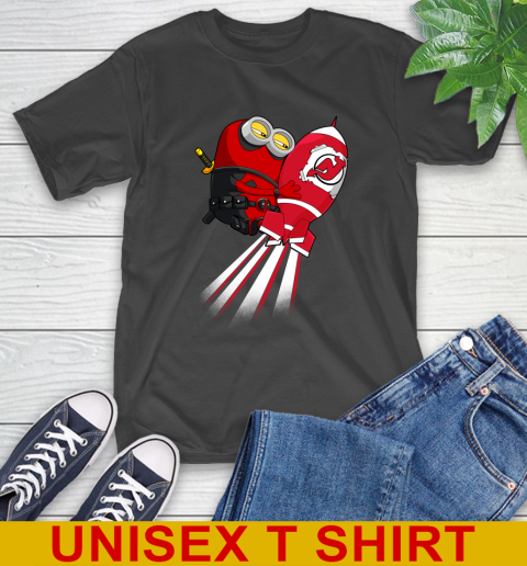 NHL Hockey New Jersey Devils Deadpool Minion Marvel Shirt T-Shirt