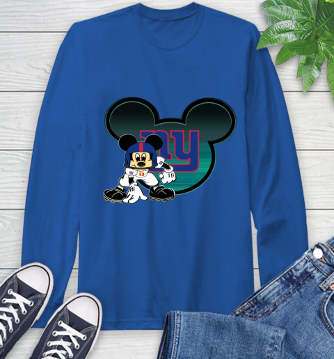 NFL New York Giants Mickey Mouse Disney Football T Shirt Long Sleeve T-Shirt 9