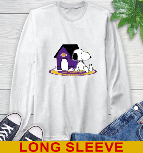 NBA Basketball Los Angeles Lakers Snoopy The Peanuts Movie Shirt Long Sleeve T-Shirt