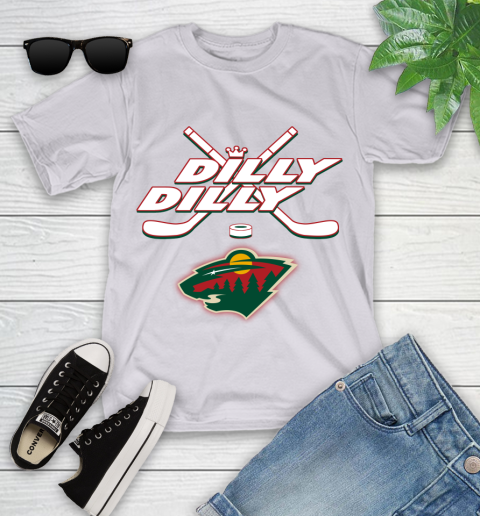 NHL Minnesota Wild Dilly Dilly Hockey Sports Youth T-Shirt 4
