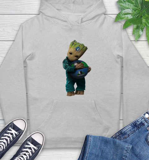 NBA Groot Guardians Of The Galaxy Basketball Sports Minnesota Timberwolves Hoodie 6