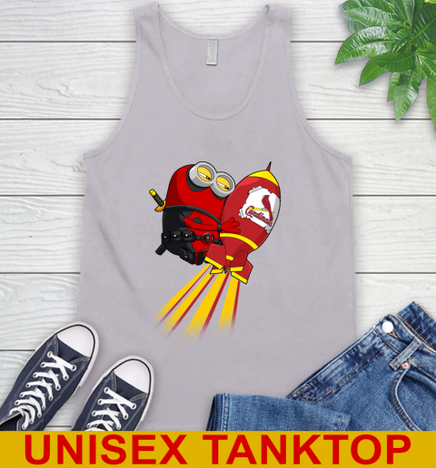 MLB Baseball St.Louis Cardinals Deadpool Minion Marvel Shirt Tank Top 3