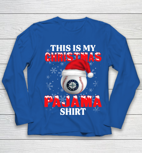 Seattle Mariners This Is My Christmas Pajama Shirt MLB Youth Long Sleeve 7