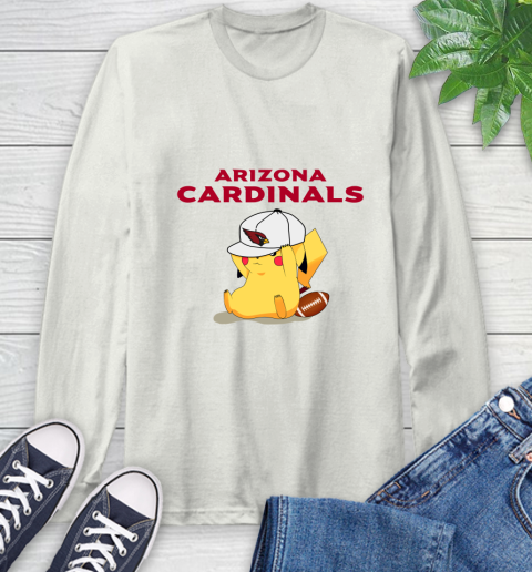 NFL Pikachu Football Sports Arizona Cardinals Long Sleeve T-Shirt 12