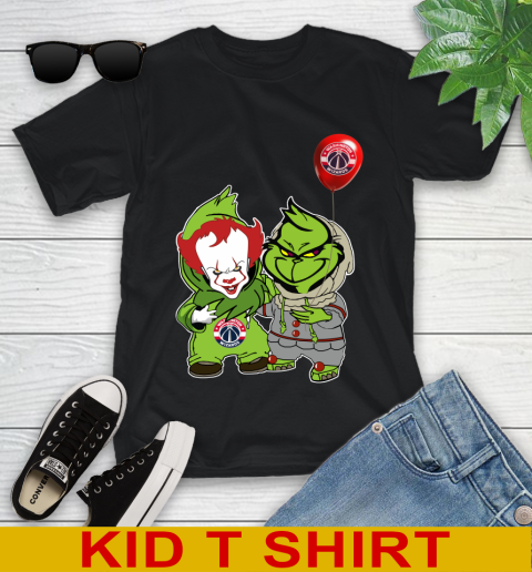 Washington Wizards Baby Pennywise Grinch Christmas NBA Basketball Youth T-Shirt 2