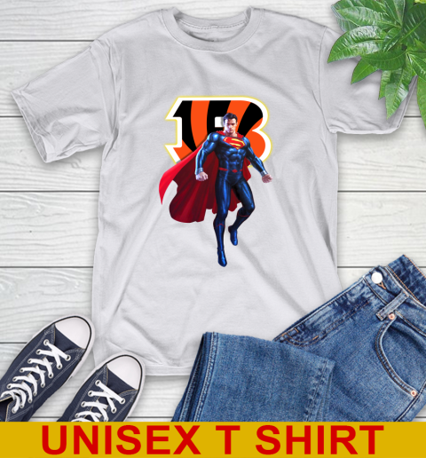NFL Superman DC Sports Football Cincinnati Bengals T-Shirt 12