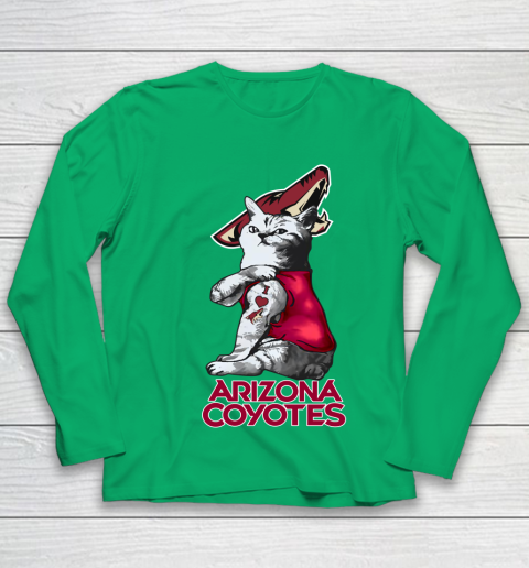 NHL My Cat Loves Arizona Coyotes Hockey Youth Long Sleeve 4