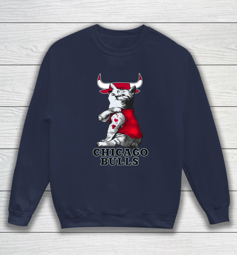 NBA Basketball My Cat Loves Chicago Bulls Sweatshirt 2