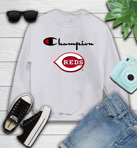 MLB Baseball Cincinnati Reds Champion Shirt Youth Sweatshirt 2