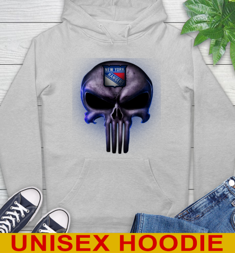 New York Rangers NHL Hockey Punisher Skull Sports Hoodie 6