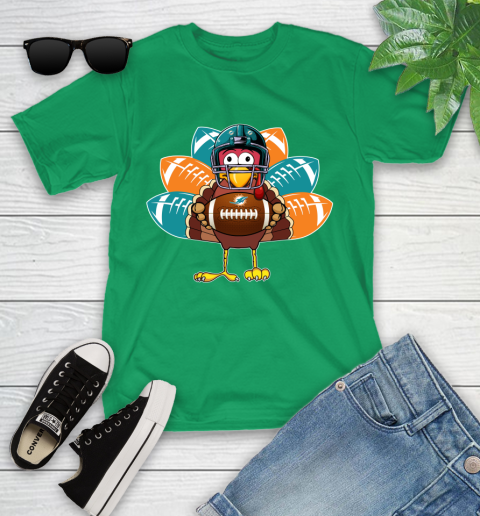 Miami Dolphins Turkey Thanksgiving Day Youth T-Shirt 6