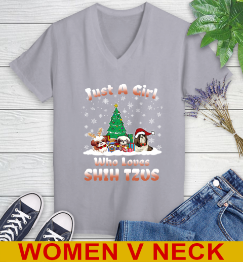 Christmas Just a girl who love shih tzus dog pet lover 76