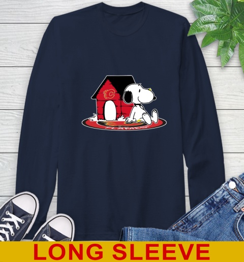 NHL Hockey Calgary Flames Snoopy The Peanuts Movie Shirt Long Sleeve T-Shirt 4