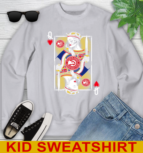 NBA Basketball Atlanta Hawks The Queen Of Hearts Card Shirt Youth Sweatshirt 3