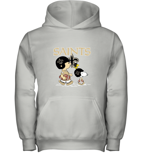 New Orleans Saints Let's Play Football Together Snoopy NFL Youth Hoodie