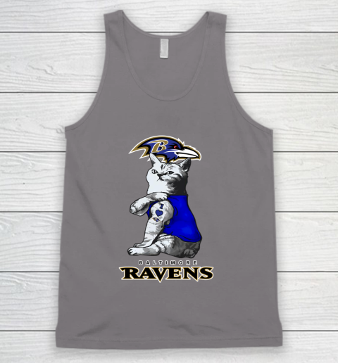 NFL Football My Cat Loves Baltimore Ravens Tank Top 6