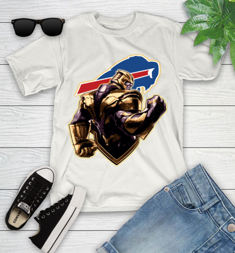 NFL Thanos Avengers Endgame Football Sports Buffalo Bills Youth T-Shirt