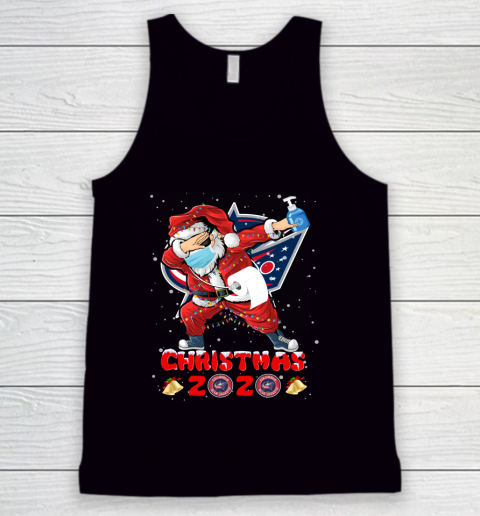 Columbus Blue Jackets Funny Santa Claus Dabbing Christmas 2020 NHL Tank Top