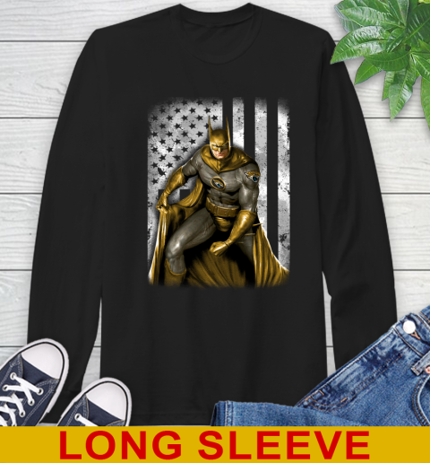 Jacksonville Jaguars NFL Football Batman DC American Flag Shirt Long Sleeve T-Shirt