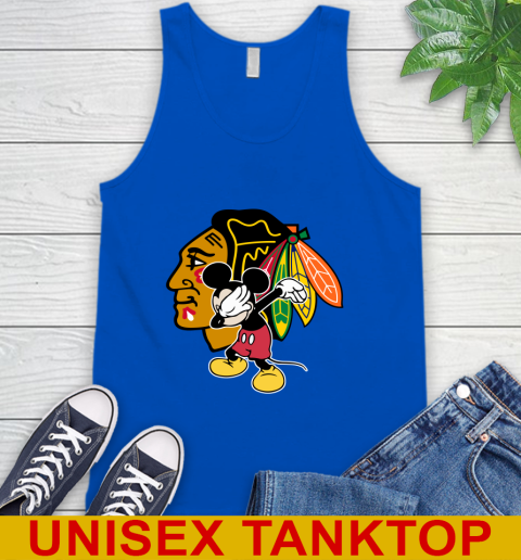 Chicago Blackhawks NHL Hockey Dabbing Mickey Disney Sports Tank Top 5