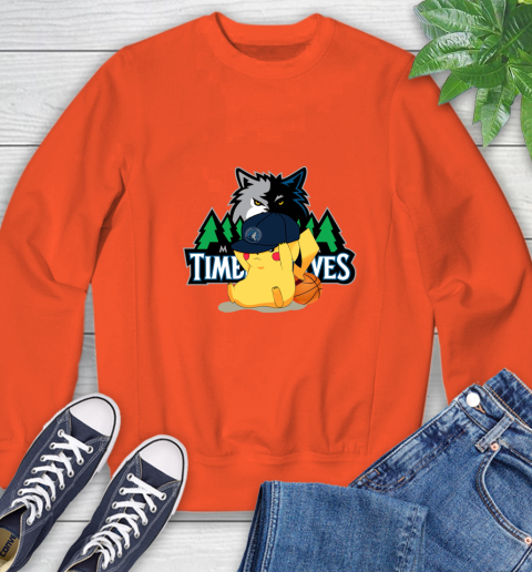 NBA Pikachu Basketball Sports Minnesota Timberwolves Sweatshirt 4