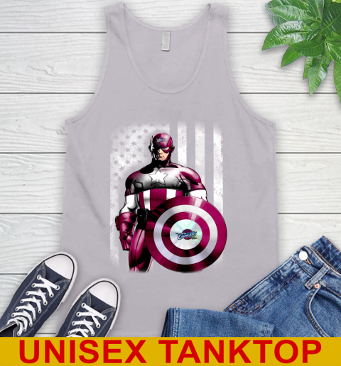 Cleveland Cavaliers NBA Basketball Captain America Marvel Avengers American Flag Shirt Tank Top 3