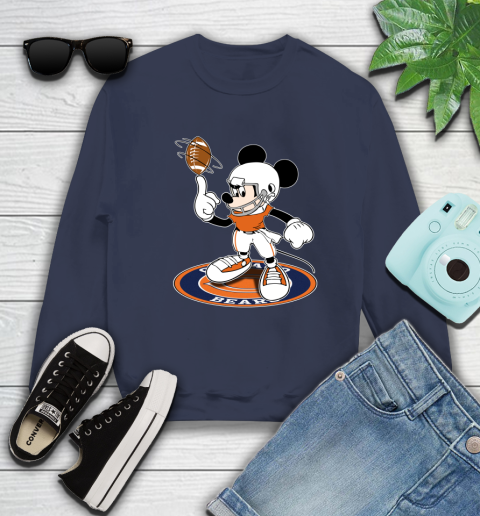 NFL Football Chicago Bears Cheerful Mickey Disney Shirt Sweatshirt 3