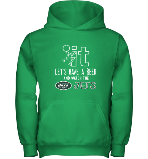 Green NFL NY Jets Sweatshirt Hoodie L 