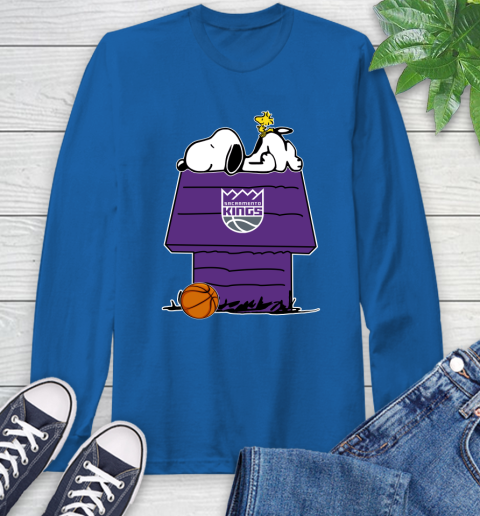 Sacramento Kings NBA Basketball Snoopy Woodstock The Peanuts Movie Long Sleeve T-Shirt 9