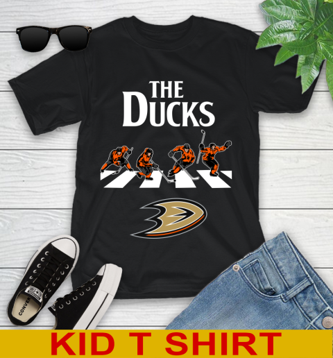 NHL Hockey Anaheim Ducks The Beatles Rock Band Shirt Youth T-Shirt