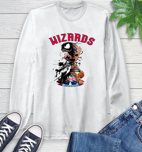 NBA Washington Wizards Basketball Venom Groot Guardians Of The Galaxy Long Sleeve T-Shirt