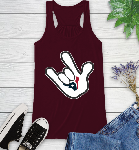 Houston Texans NFL Football Mickey Rock Hand Disney Racerback Tank 3