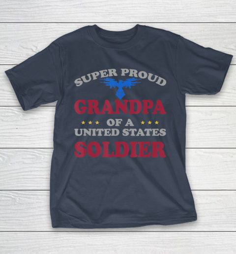 GrandFather gift shirt Veteran Super Proud Grandpa of a United States Soldier T Shirt T-Shirt 3