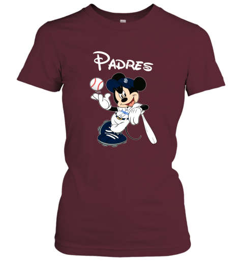 Baseball Mickey Team San Diego Padres Women's T-Shirt 