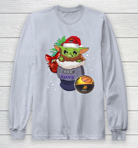 Phoenix Suns Christmas Baby Yoda Star Wars Funny Happy NBA Long Sleeve T-Shirt 6