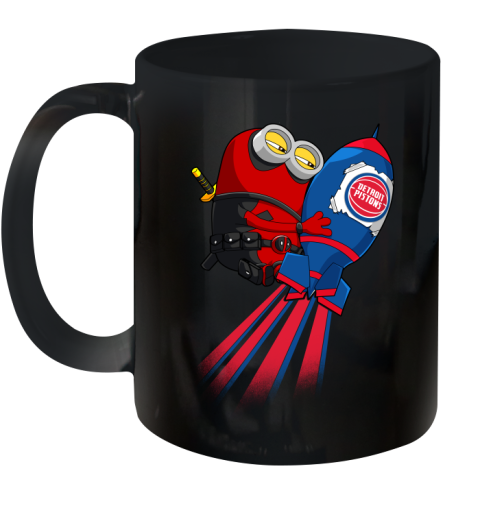 NBA Basketball Detroit Pistons Deadpool Minion Marvel Shirt Ceramic Mug 11oz